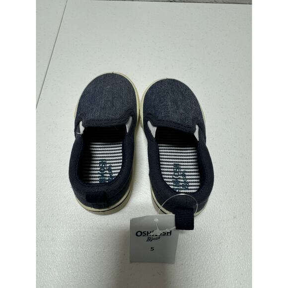 OshKosh B’gosh Toddler/baby Boys Canvas Slip-On Sneakers Blue Size 5 - Picture 7 of 10